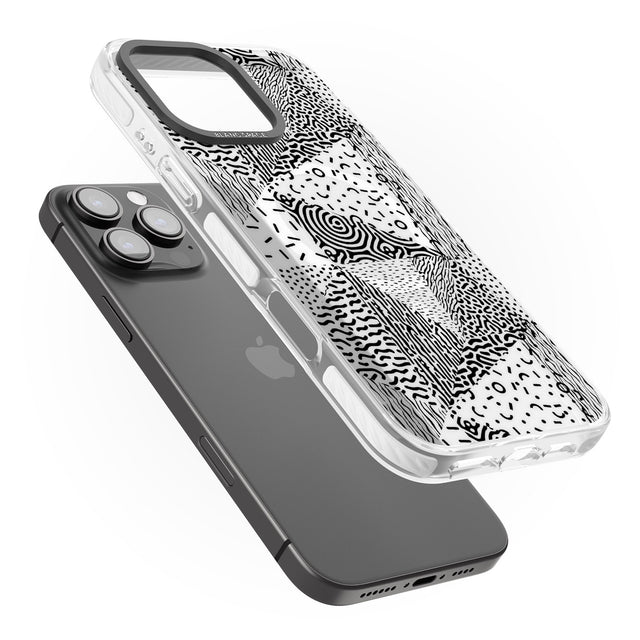 iPhone 16 Pro Max Pattern Mashup (Black) Black Impact Phone Case