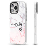 iPhone 16 Pro Max Pink Fade Marble Black Impact Phone Case