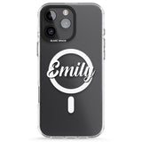 iPhone 16 Pro Max Personalised Clear Text 1B Black Impact Phone Case