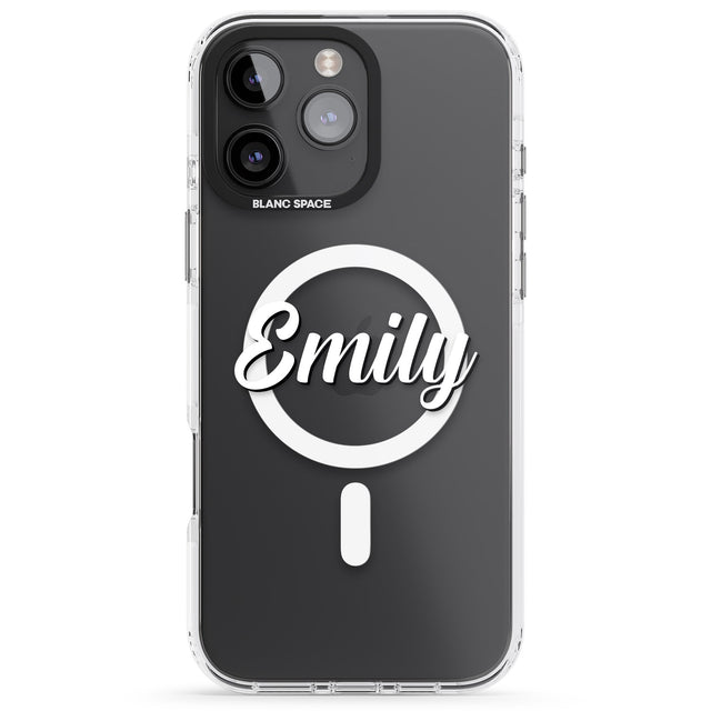 iPhone 16 Pro Max Personalised Clear Text 1B Black Impact Phone Case