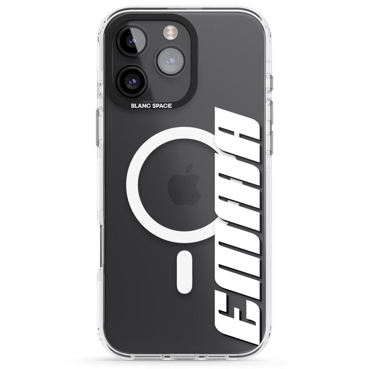 iPhone 16 Pro Max Personalised Clear Text 4B Black Impact Phone Case