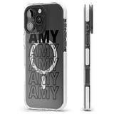 iPhone 16 Pro Max Personalised Clear Text 5E Black Impact Phone Case