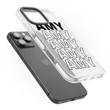 iPhone 16 Pro Max Personalised Clear Text 5E Black Impact Phone Case