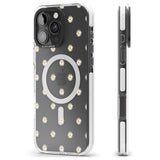 iPhone 16 Pro Max Daisy Pattern Transparent Cute Floral Black Impact Phone Case