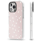 iPhone 16 Pro Max Painted Daises on Pink Black Impact Phone Case