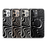 iPhone 16 Pro Max Abstract Waves Black Impact Phone Case