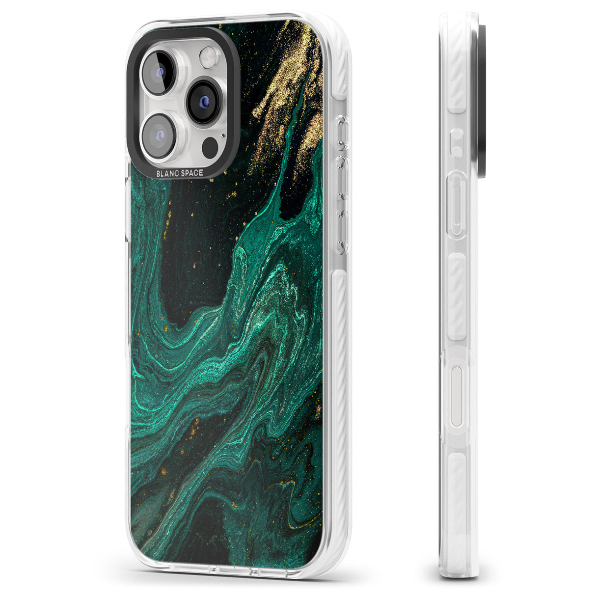 iPhone 16 Pro Max Emerald Lagoon Black Impact Phone Case