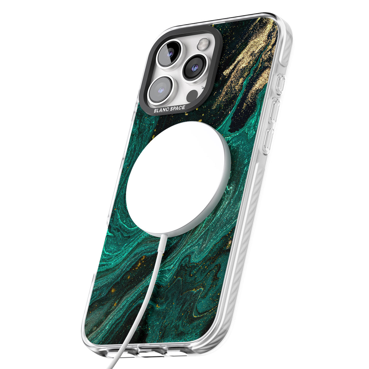 iPhone 16 Pro Max Emerald Lagoon Black Impact Phone Case