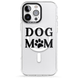 iPhone 16 Pro Max Dog Mom Paw Print Black Impact Phone Case