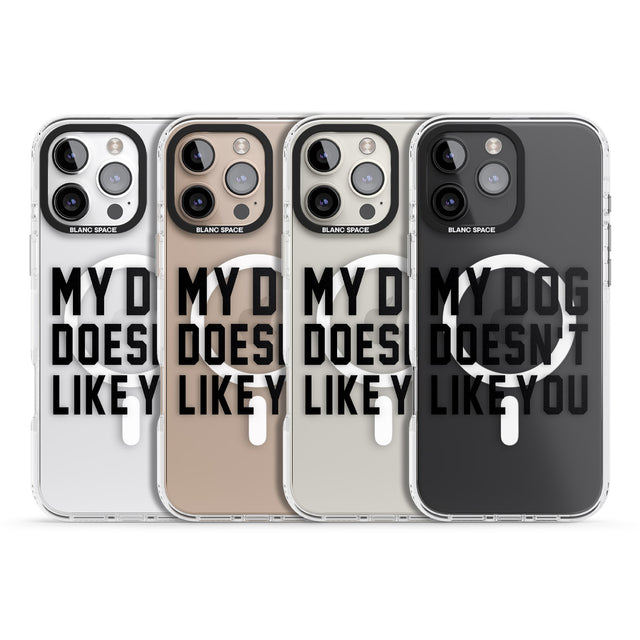 iPhone 16 Pro Max Dog Doesn't Like You Black Impact Phone Case