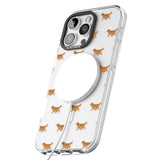 iPhone 16 Pro Max Golden Retriever Dog Pattern Clear Black Impact Phone Case