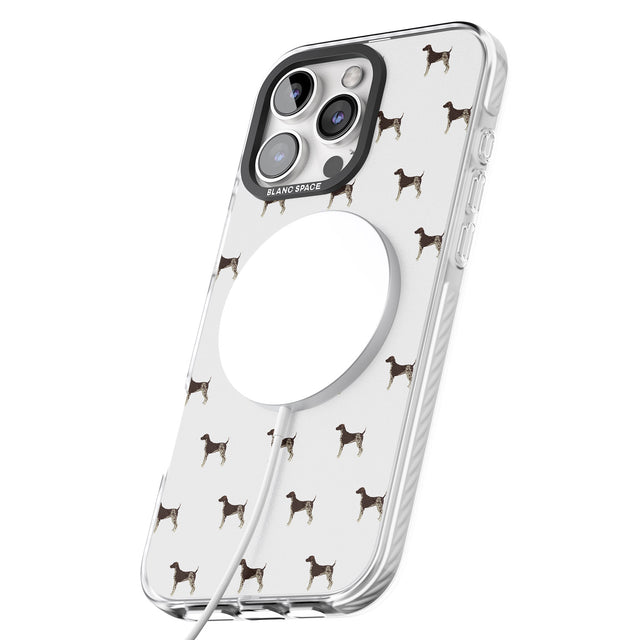 iPhone 16 Pro Max German Shorthaired Pointer Dog Pattern Black Impact Phone Case