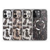 iPhone 16 Pro Max Black Labrador Watercolour Dog Pattern Black Impact Phone Case