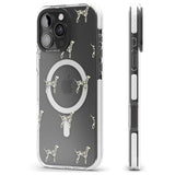 iPhone 16 Pro Max Dalmation Dog Pattern Clear Black Impact Phone Case