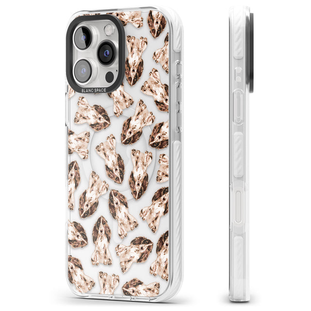 iPhone 16 Pro Max Cocker Spaniel (Brown) Watercolour Dog Pattern Black Impact Phone Case