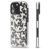 iPhone 16 Pro Max Poodle (White) Watercolour Dog Pattern Black Impact Phone Case