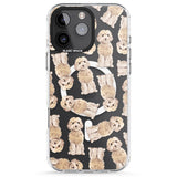 iPhone 16 Pro Max Cockapoo (Champagne) Watercolour Dog Pattern Black Impact Phone Case