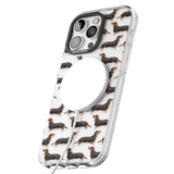 iPhone 16 Pro Max Dachshund (Black & Tan) Watercolour Dog Pattern Black Impact Phone Case