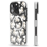 iPhone 16 Pro Max Bichon Frise Watercolour Dog Pattern Black Impact Phone Case