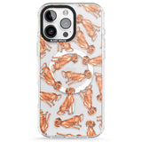 iPhone 16 Pro Max Hungarian Vizsla Watercolour Dog Pattern Black Impact Phone Case