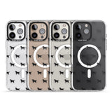 iPhone 16 Pro Max Black Labrador Dog Pattern Clear Black Impact Phone Case