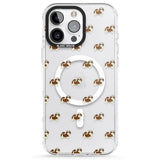 iPhone 16 Pro Max Shih Tzu Dog Pattern Clear Black Impact Phone Case