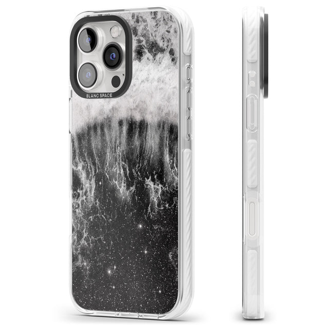 iPhone 16 Pro Max Ocean Wave Galaxy Print Black Impact Phone Case