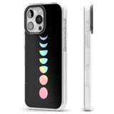 iPhone 16 Pro Max Pastel Moon Phases Black Impact Phone Case