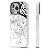 iPhone 16 Pro Max Map of Kiev, Ukraine Black Impact Phone Case