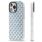 iPhone 16 Pro Max Eyes & Crosses (Clear) Psychedelic Eyes Pattern Black Impact Phone Case