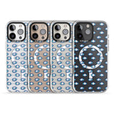 iPhone 16 Pro Max Crazy Eyes (Clear) Psychedelic Eyes Pattern Black Impact Phone Case