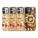 iPhone 16 Pro Max Fast Food Patterns Kawaii Fast Food Mix Black Impact Phone Case