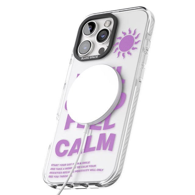 iPhone 16 Pro Max Feel Good Feel Calm (Purple) Black Impact Phone Case