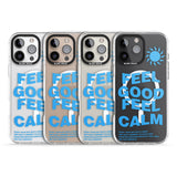 iPhone 16 Pro Max Feel Good Feel Calm (Blue) Black Impact Phone Case