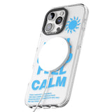 iPhone 16 Pro Max Feel Good Feel Calm (Blue) Black Impact Phone Case