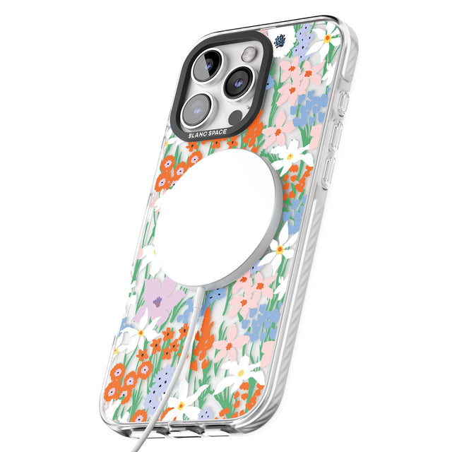 iPhone 16 Pro Max Springtime Meadow: Transparent Black Impact Phone Case