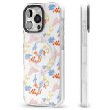 iPhone 16 Pro Max Small Flower Mix: Transparent Black Impact Phone Case