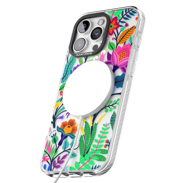 iPhone 16 Pro Max Floral Vibe Black Impact Phone Case