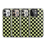 iPhone 16 Pro Max Black & Lime Check Black Impact Phone Case