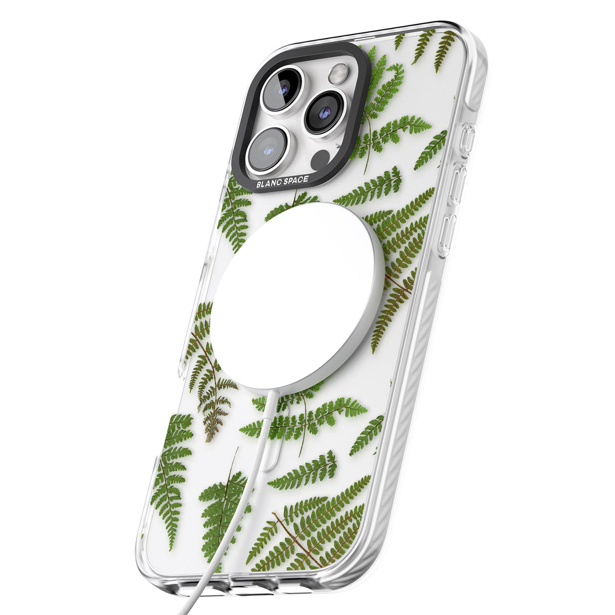 iPhone 16 Pro Max Leafy Ferns Black Impact Phone Case