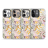 iPhone 16 Pro Max Wildflower & Leaves Cluster Design - Cream Black Impact Phone Case