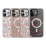 iPhone 16 Pro Max Red Fruits Transparent Floral Black Impact Phone Case