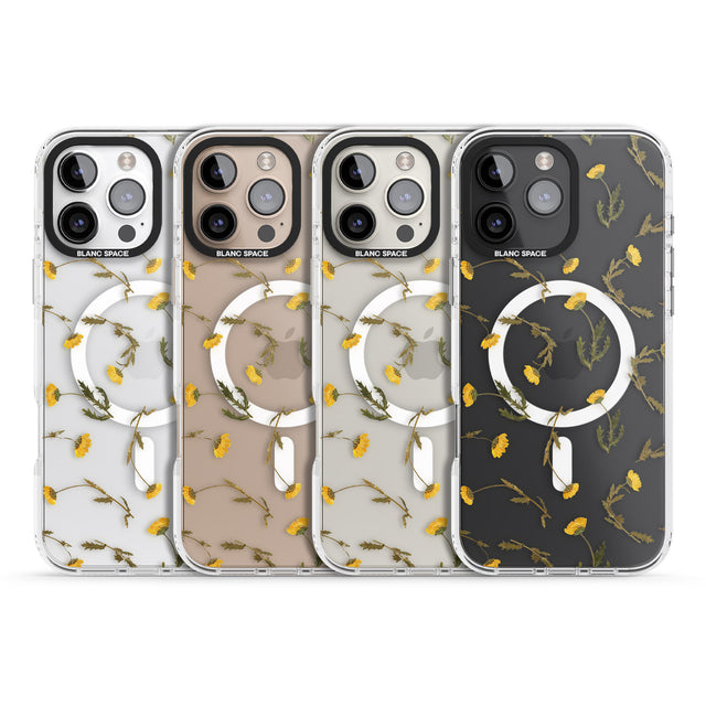 iPhone 16 Pro Max Long Stemmed Wildflowers - Dried Flower-Inspired Black Impact Phone Case