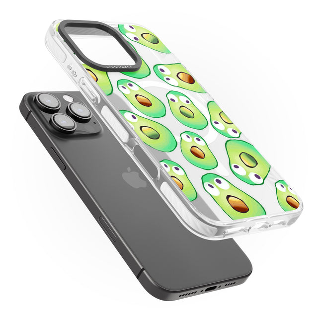 iPhone 16 Pro Max Shocked Avocados Black Impact Phone Case