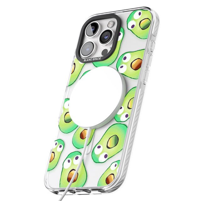 iPhone 16 Pro Max Shocked Avocados Black Impact Phone Case