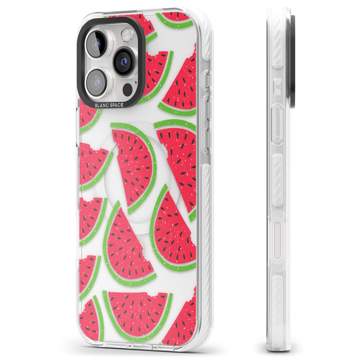 iPhone 16 Pro Max Watermelon Pattern Black Impact Phone Case