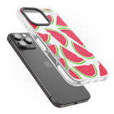 iPhone 16 Pro Max Watermelon Pattern Black Impact Phone Case