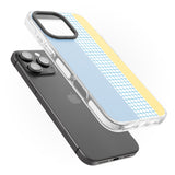 iPhone 16 Pro Max Abstract Grid Blue & Yellow Black Impact Phone Case