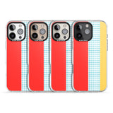 iPhone 16 Pro Max Abstract Grid Red, Blue, Yellow Black Impact Phone Case