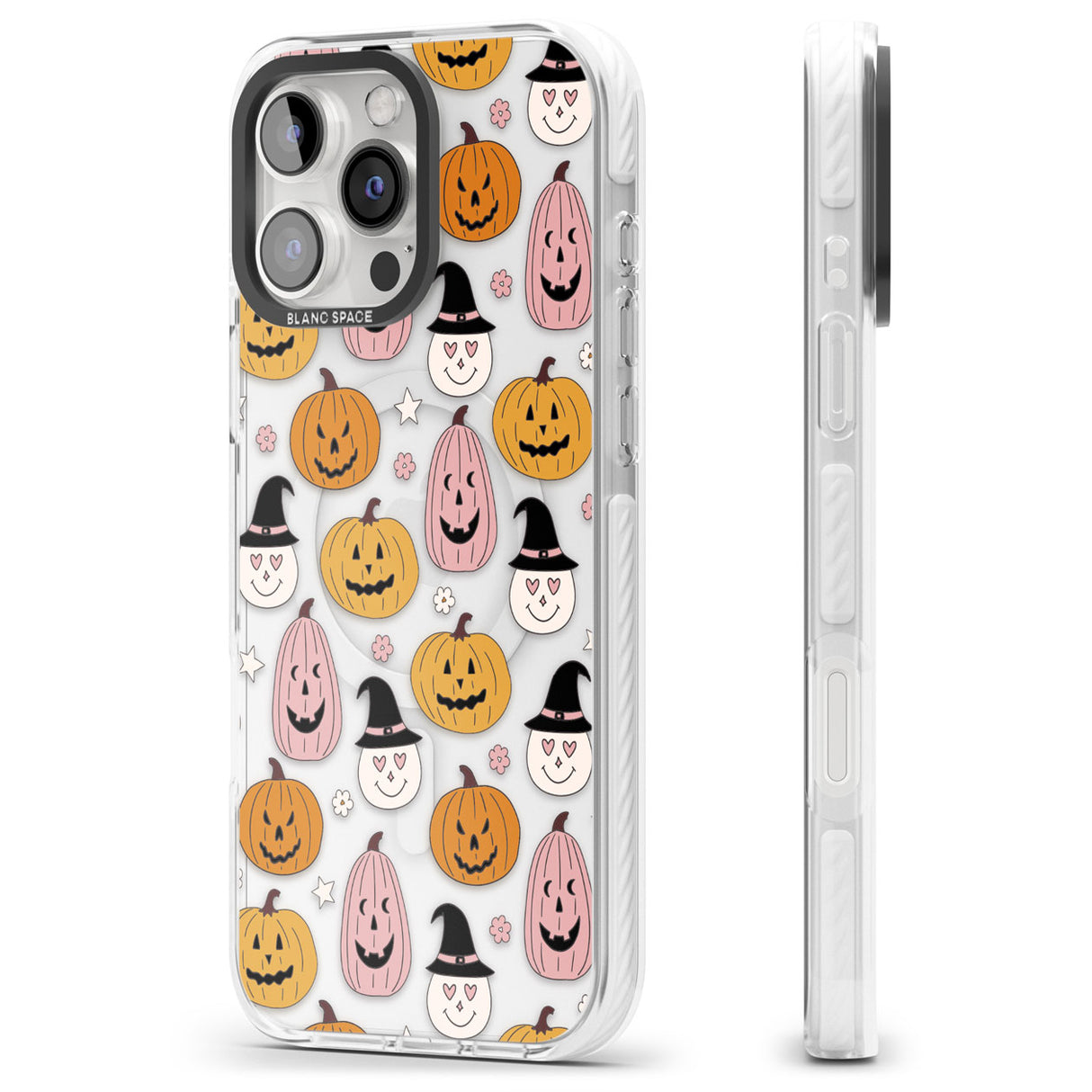 Witches and Pumpkins Pattern Impact Magsafe Phone Case for iPhone 16 Pro, iPhone 16 Pro Max